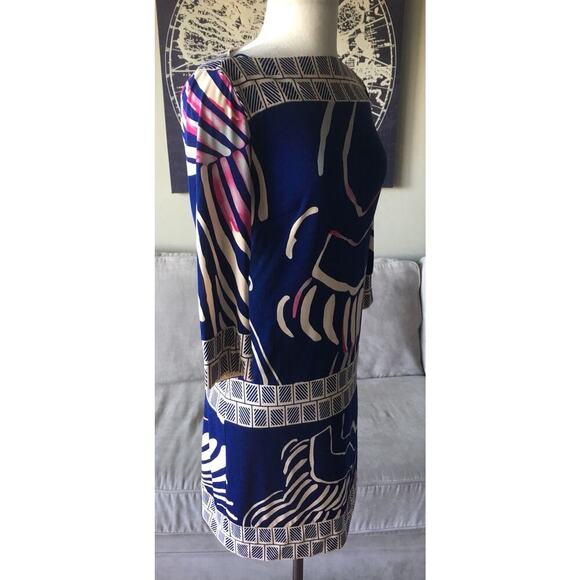 ALEX + ALEX Size 2 Multi Color Artsy Dress Thin Fabric Abstract Mixed Print - Picture 2 of 5